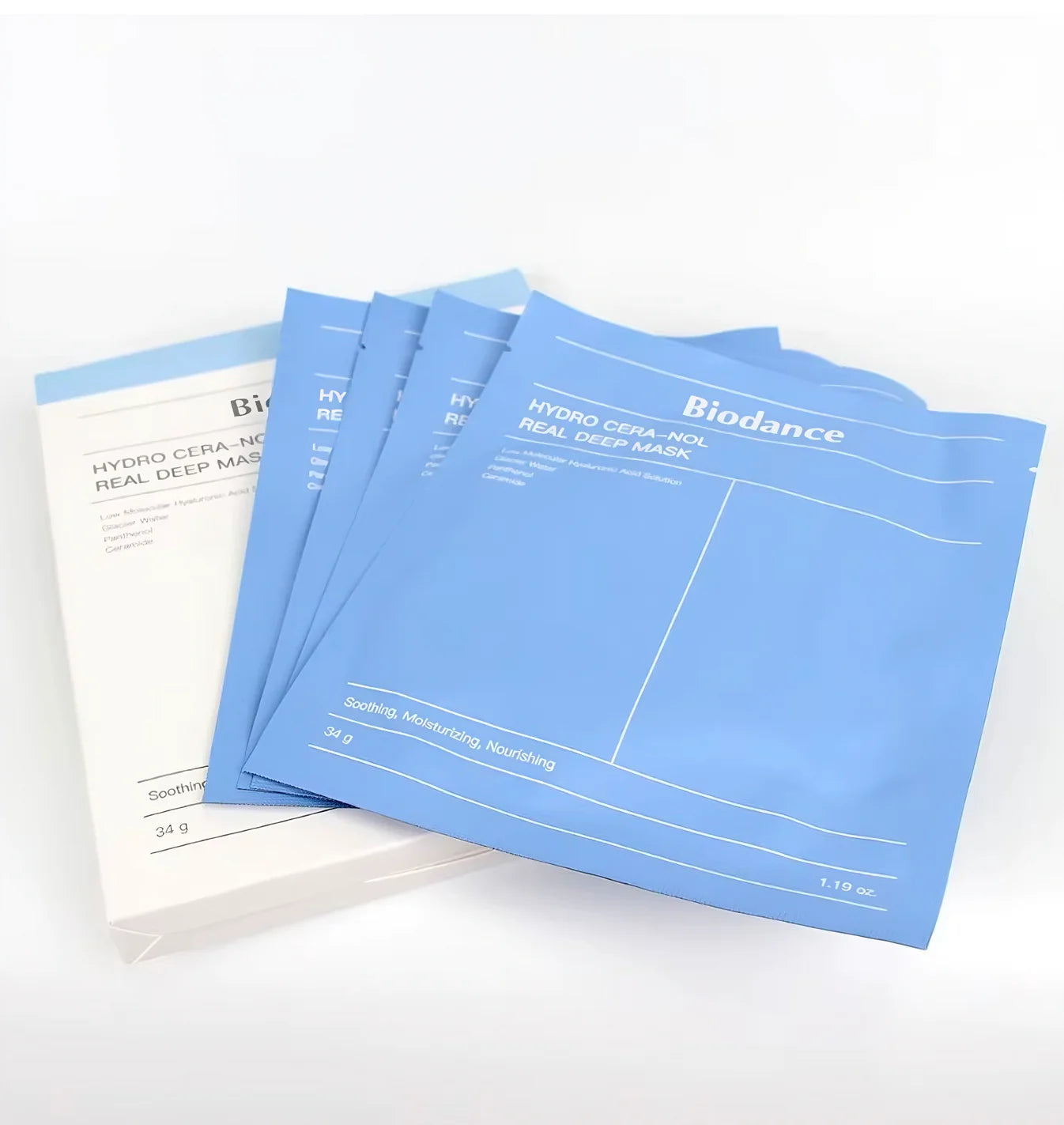 Biodance Hydro Cera Nol Real Blue facial mask (lot de 4)